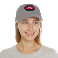 Hat for Men, Stylish Summer Dad Cap with Leather Patch, Trendy Bold Lip Design, Casual Baseball Hat, Fashionable Accessory