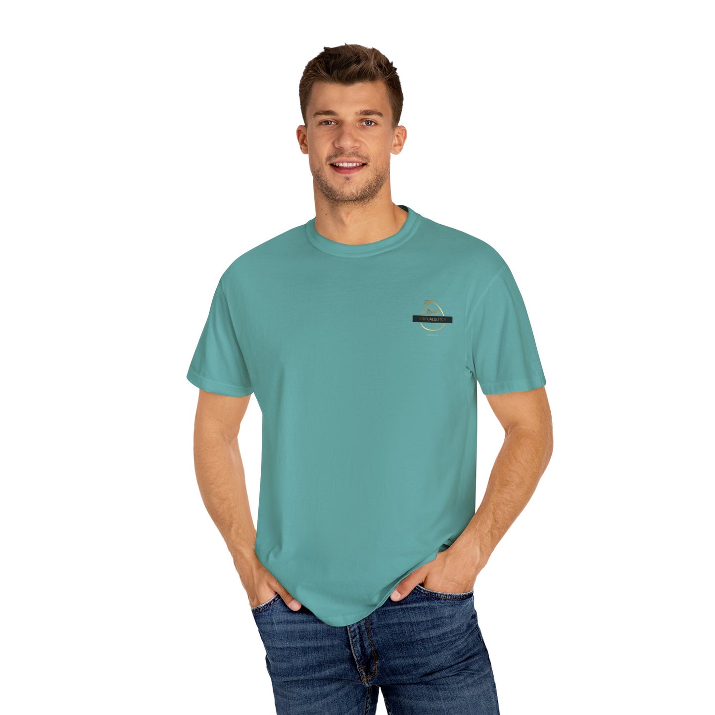 Virtual Glitch Unisex Garment-Dyed T-Shirt - Fun & Stylish Tee for Game Lovers