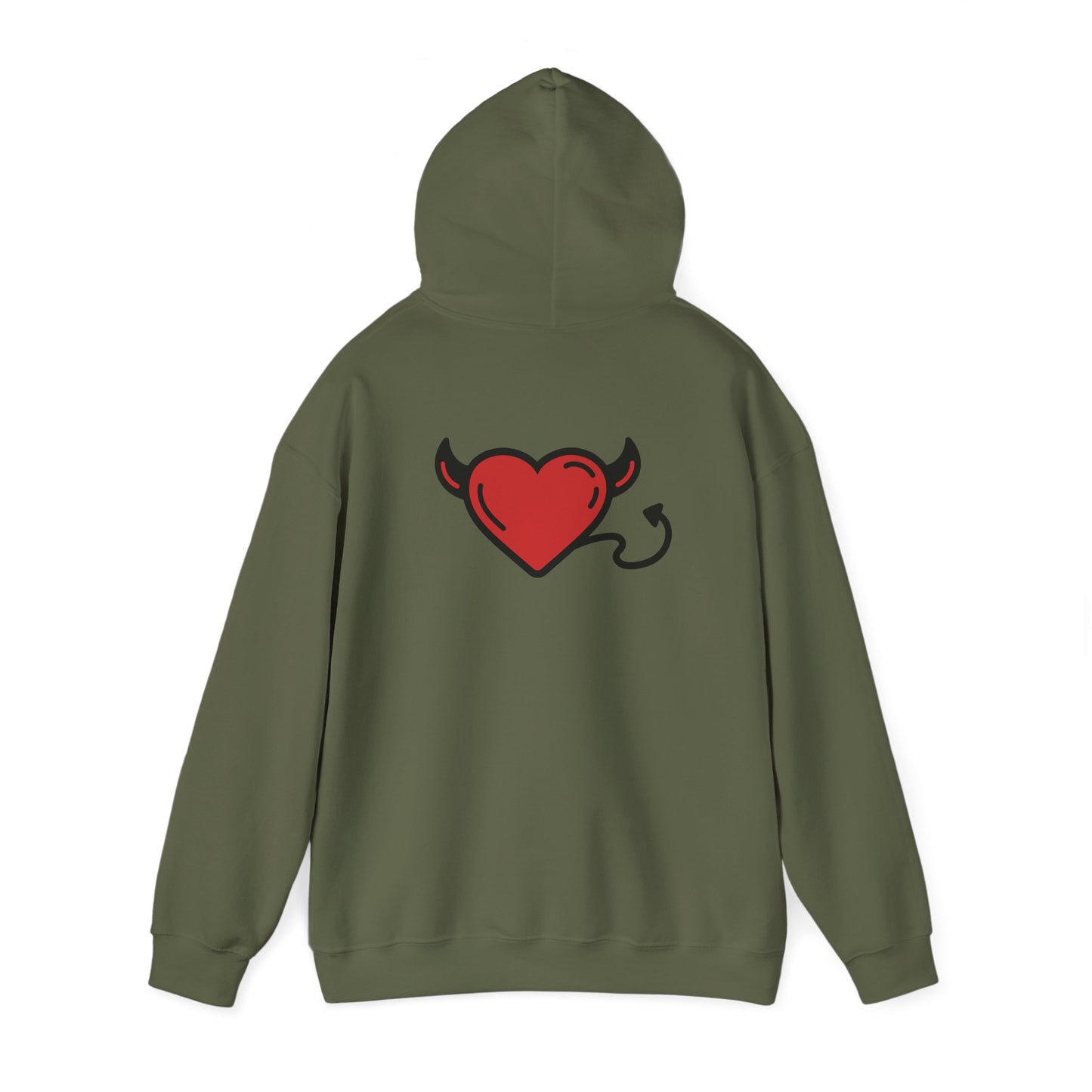 Devilish Heart Hoodie - Unisex Heavy Blend™ Sweatshirt for Fun-Loving Spirits