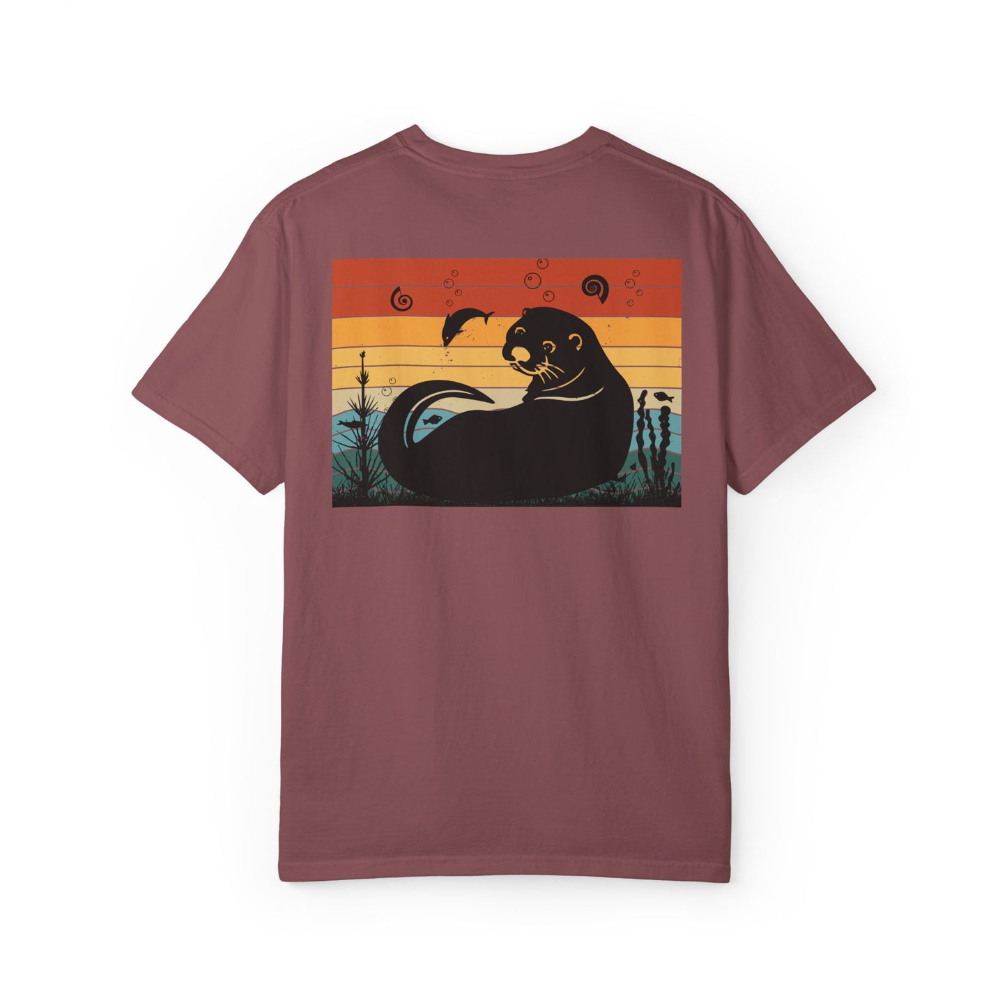 Coastal Vibe Unisex Garment-Dyed T-shirt with Otter Design
