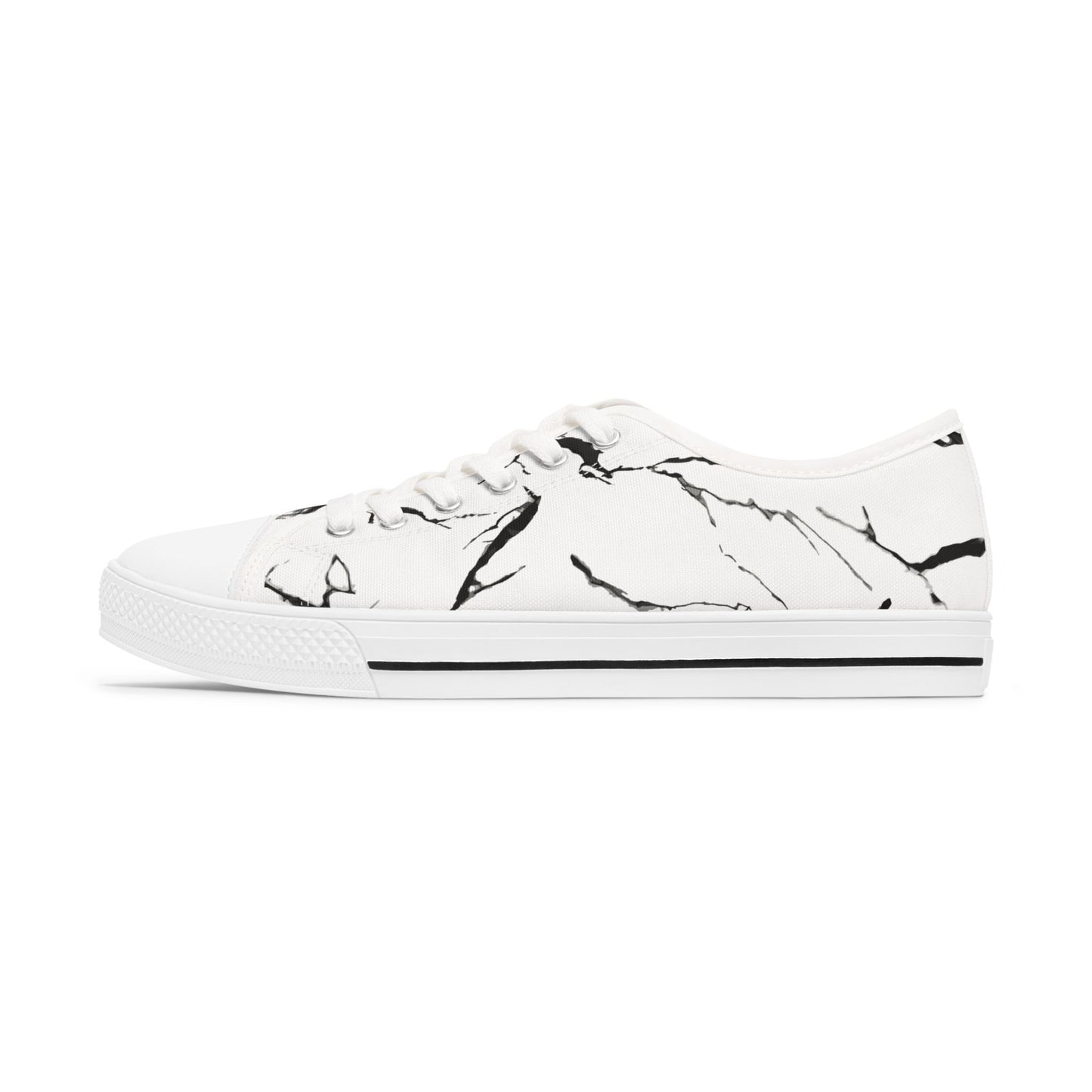 Chic Marble Print Women's Low Top Sneakers - Stylish Casual Footwear