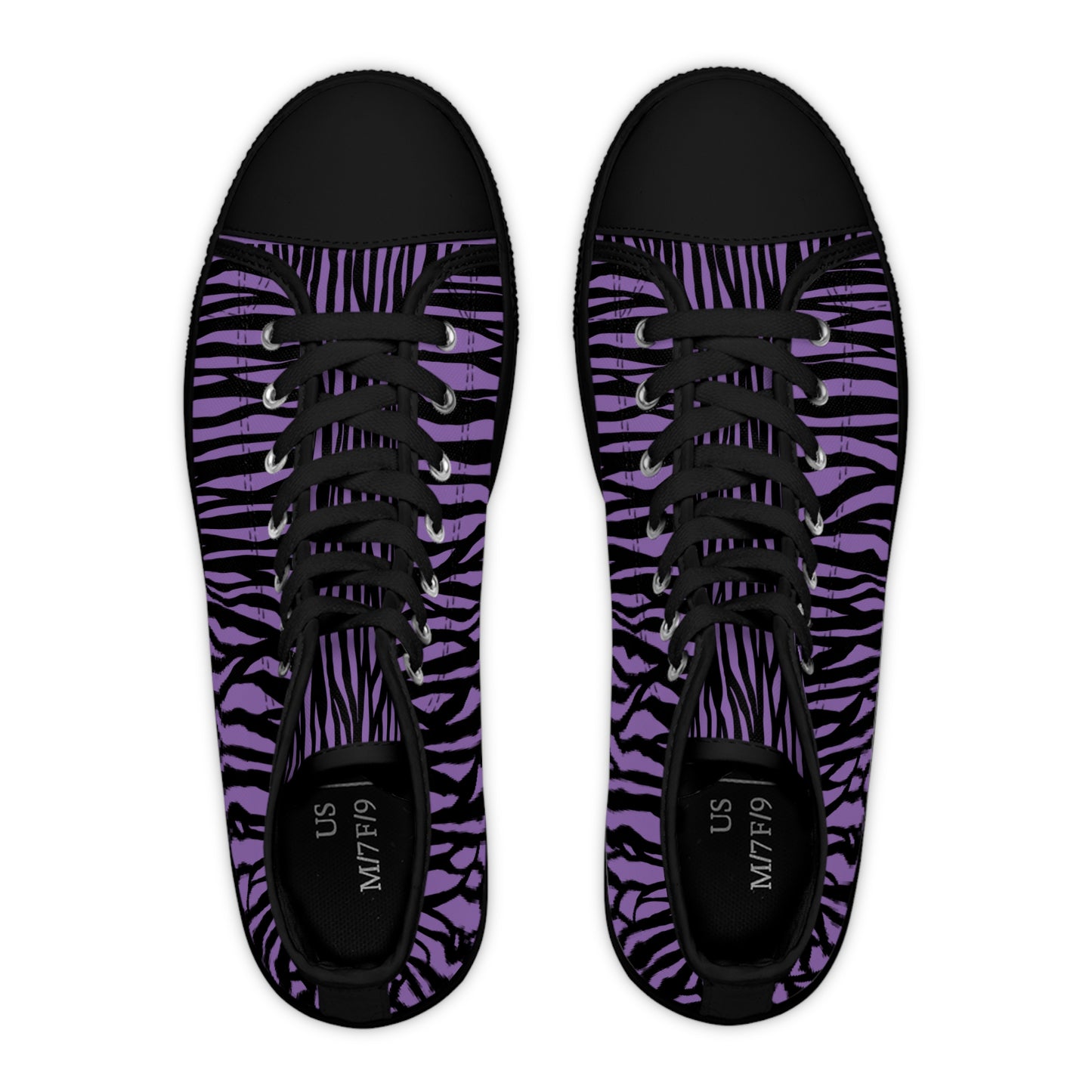 Vibrant Purple Tiger Print High Top Sneakers for Women, Trendy Casual Footwear, Unique Gift, Fashion Statement Sneakers, Summer Essentials