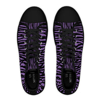 Vibrant Purple Tiger Print High Top Sneakers for Women, Trendy Casual Footwear, Unique Gift, Fashion Statement Sneakers, Summer Essentials