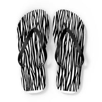 Zebra Print Flip Flops - Stylish Summer Footwear