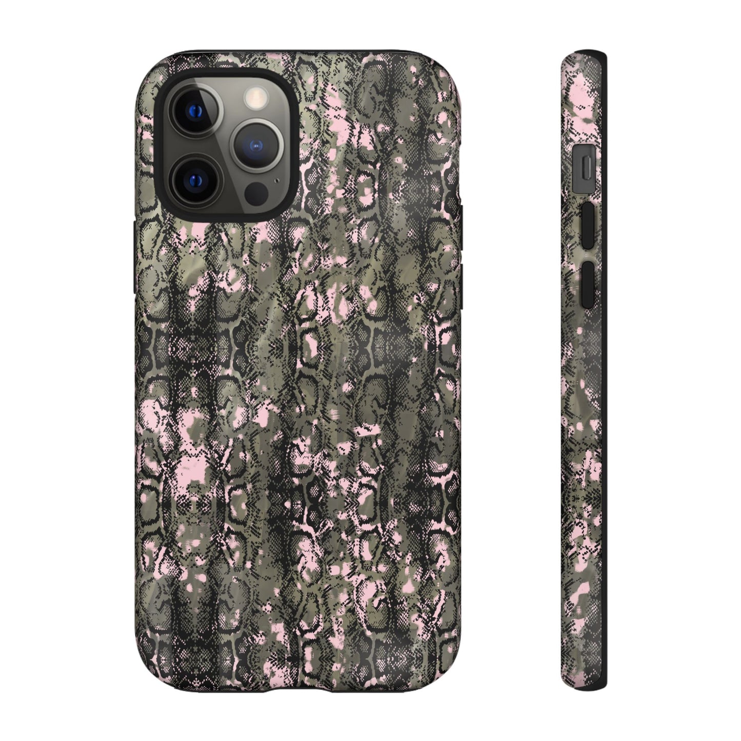 Camo Snake Pattern Phone Case – Rugged Protection Meets Bold Style  Turn heads while protecting your phone with this fierce camo snake pattern case—where urban edge meets outdoor grit.