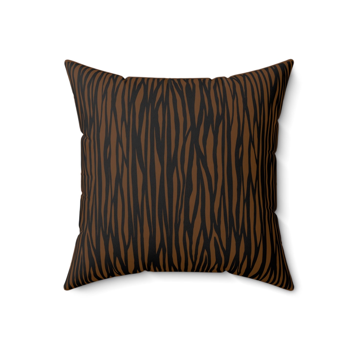 Modern Rustic Spun Polyester Square Pillow - Tree Bark Design for Cozy Home Decor