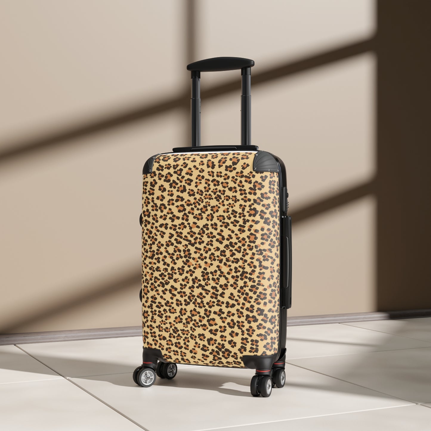 Stylish Leopard Print Carry-On Suitcase