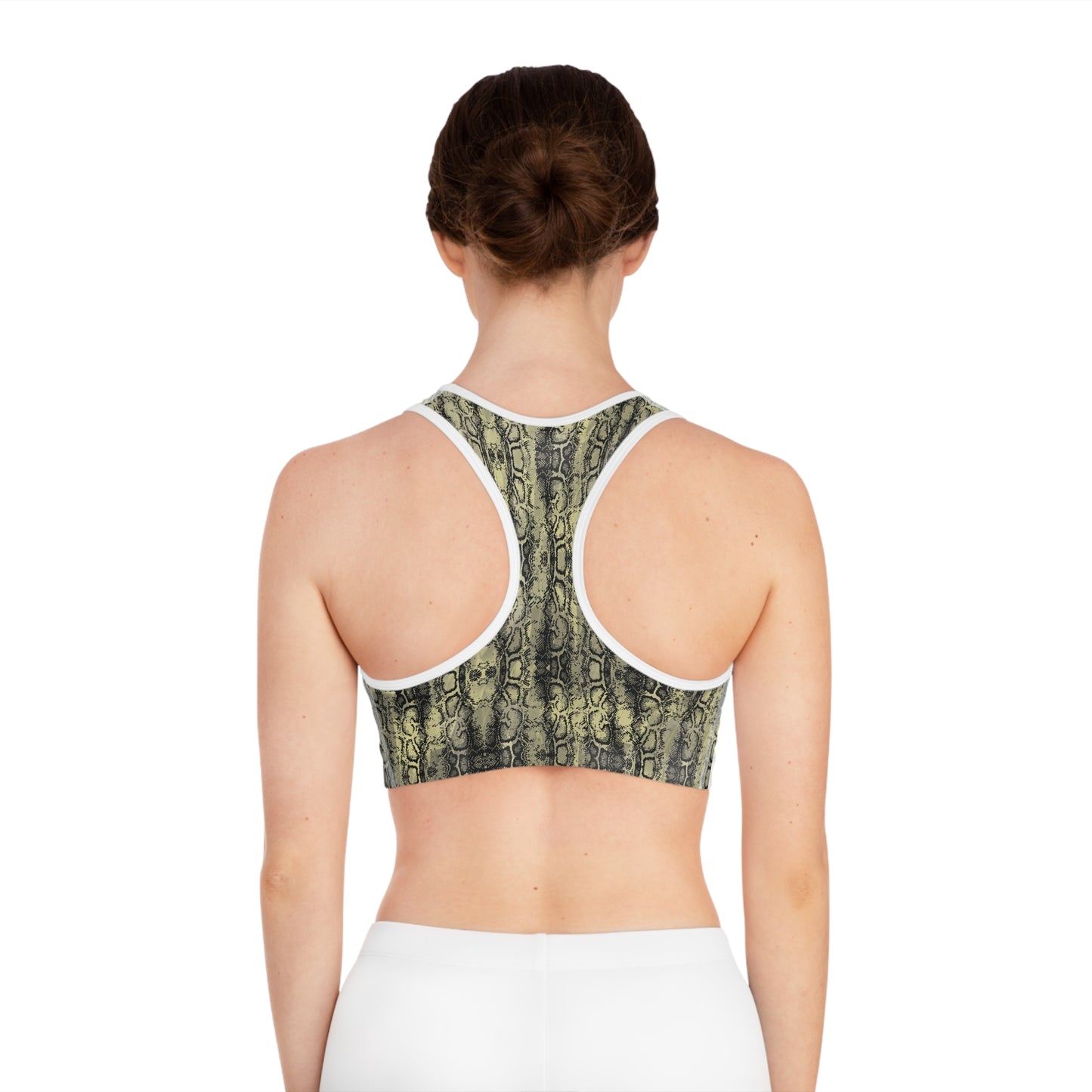 Edgy Snakeskin Sports Bra – Perfect for Workouts & Activewear