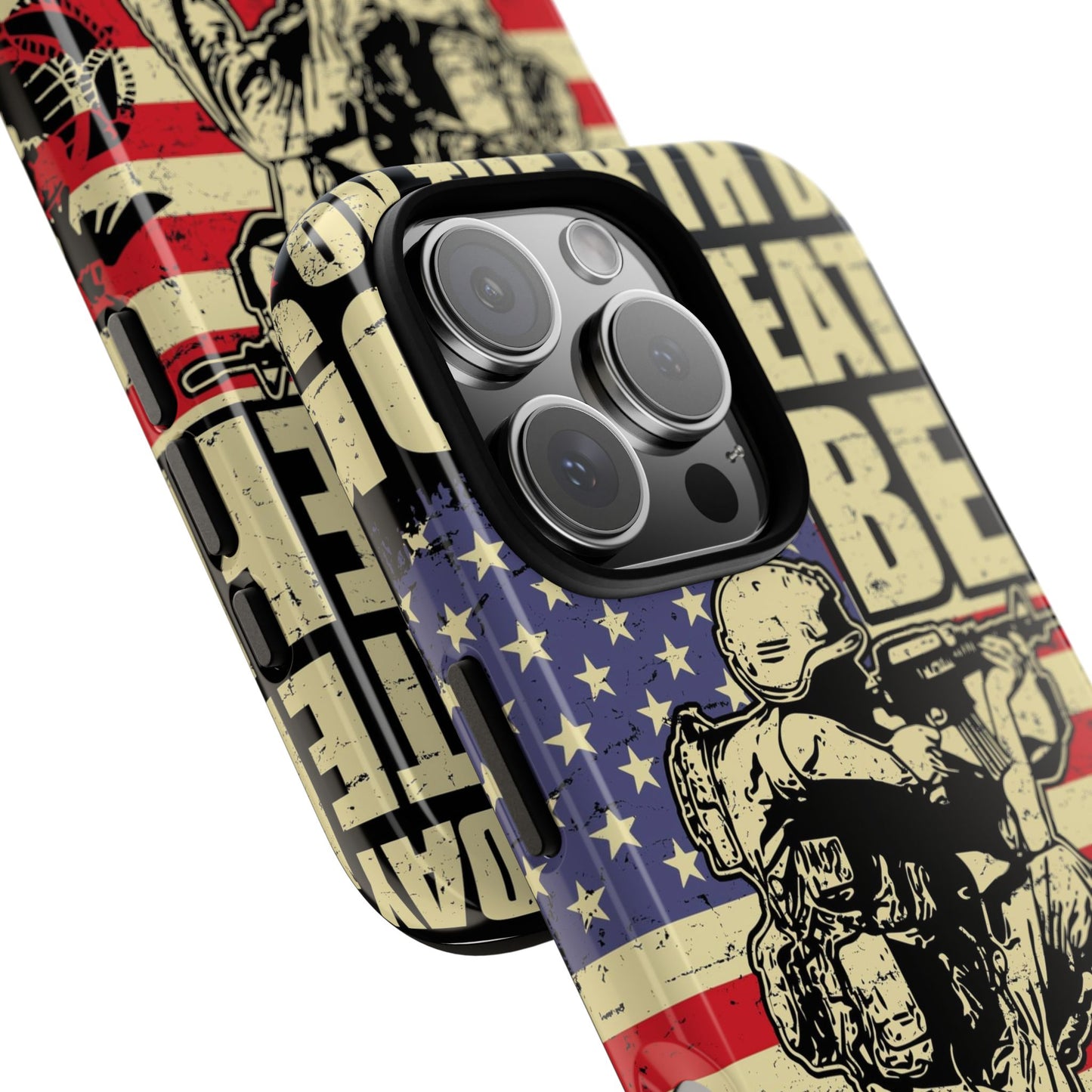 Military-Themed Phone Case - 'God Created Beer' Design