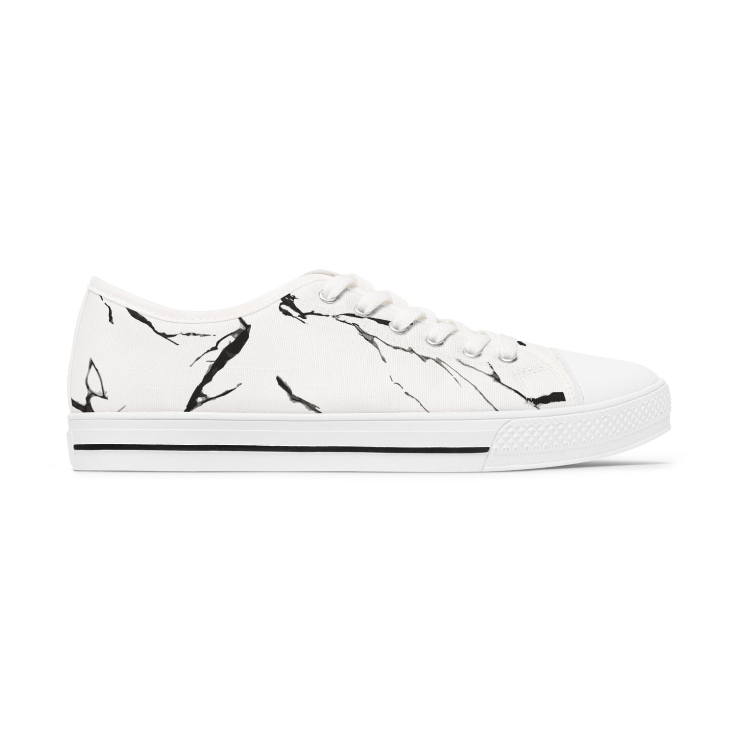 Chic Marble Print Women's Low Top Sneakers - Stylish Casual Footwear