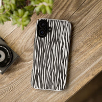 Tough Cases: Stylish Black and White Zebra Print Phone Case