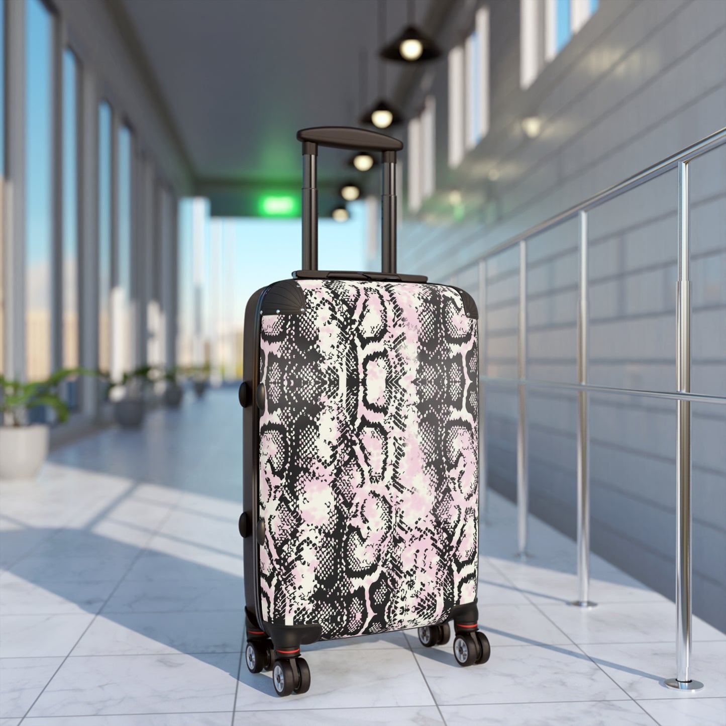 Stylish Python Print Suitcase – Trendy Travel Luggage for Adventure Seekers