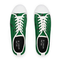 Eco-Friendly Women's Low Top Sneakers with Green Marble Design