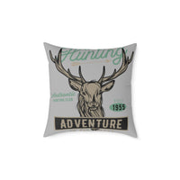 Adventure Hunting Club Pillow - Rustic Home Decor