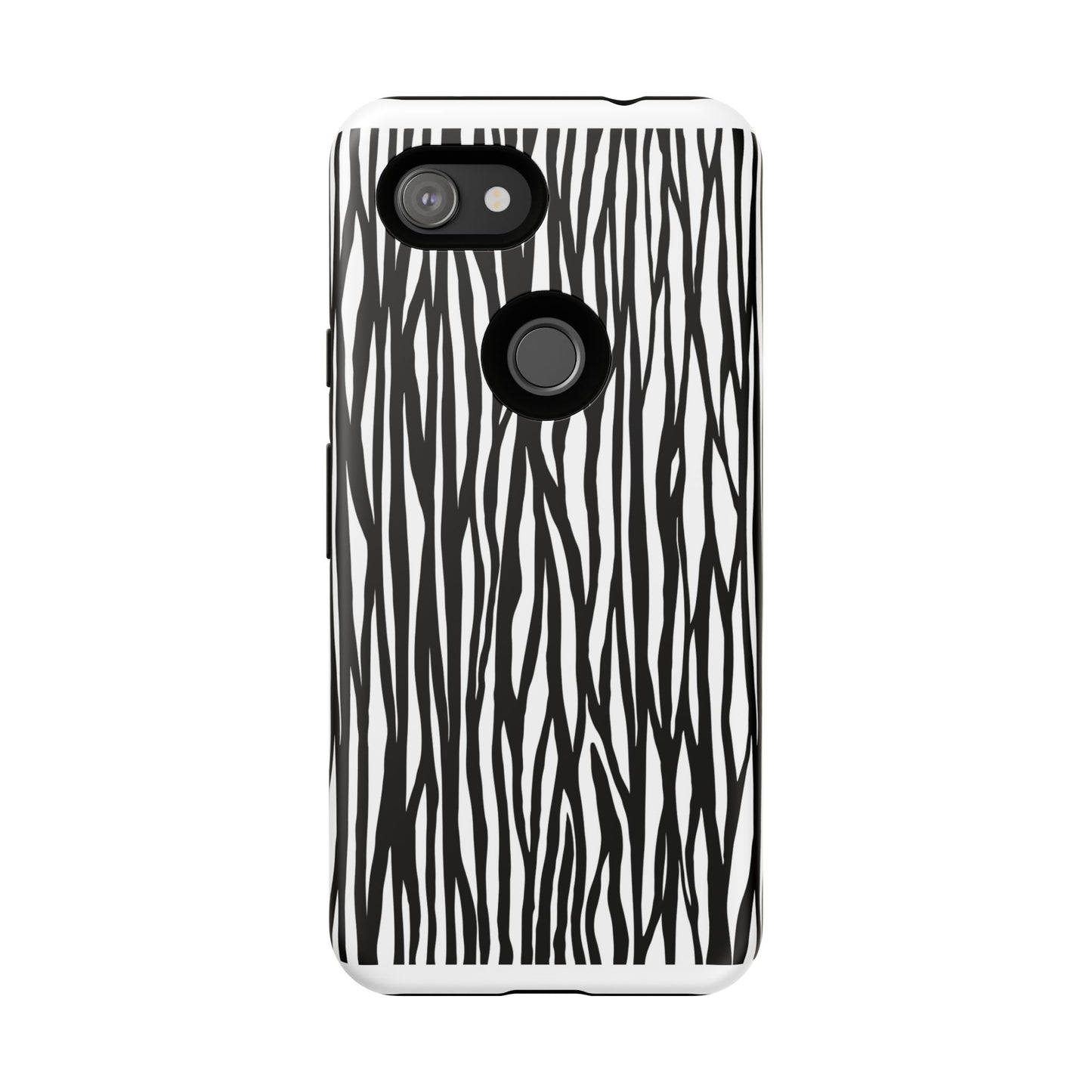 Tough Cases: Stylish Black and White Zebra Print Phone Case