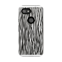 Tough Cases: Stylish Black and White Zebra Print Phone Case