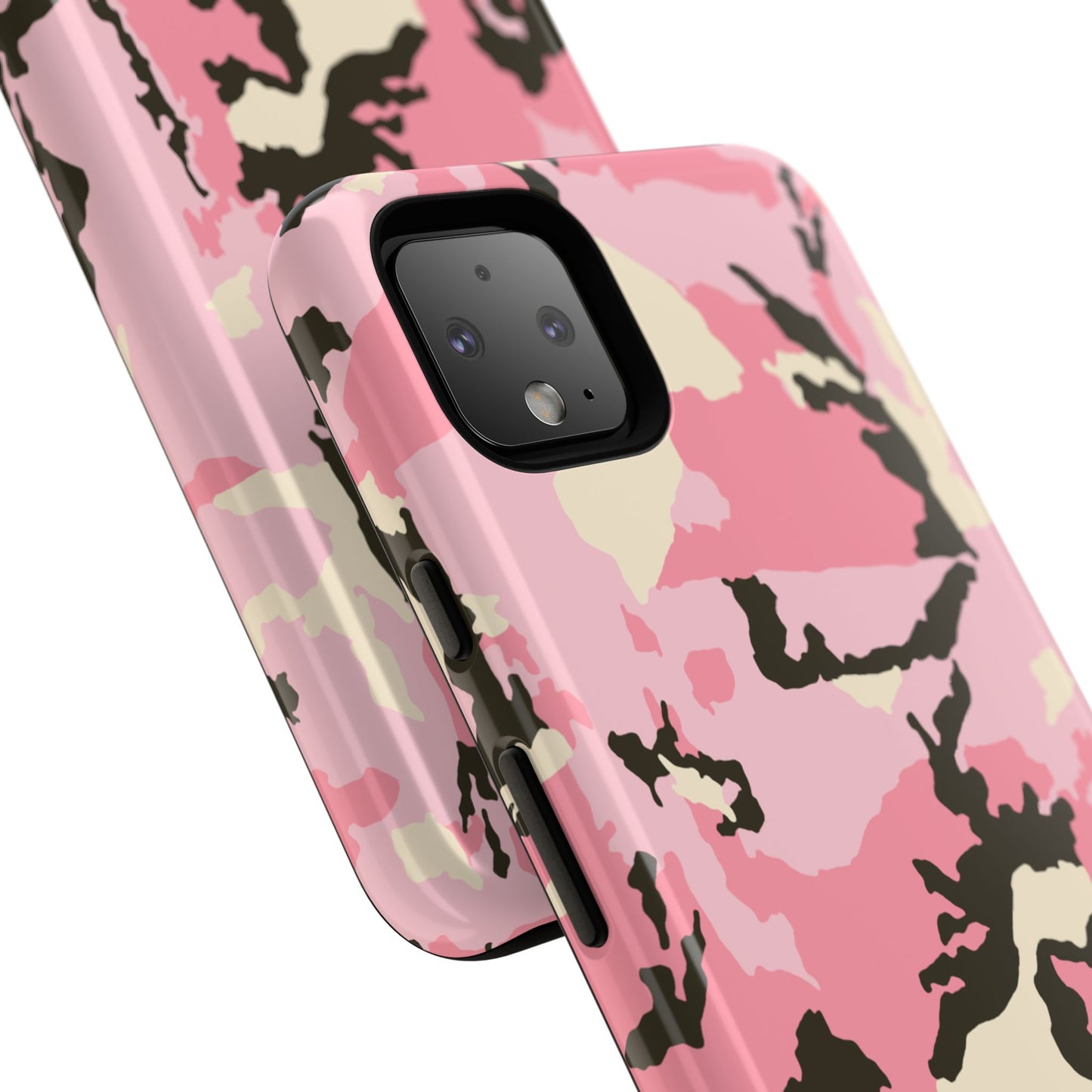 Stylish Tough Phone Case – Pink Camo Design for Bold Protection  Make a statement while keeping your phone safe with this eye-catching pink camouflage case that blends fashion with durability.