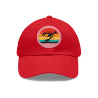 Lobster Themed Dad Hat with Leather Patch - Vintage Style Cap for Seafood Lovers