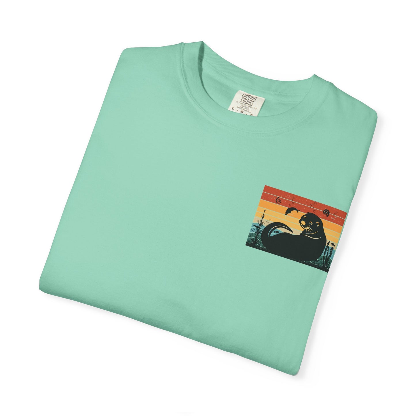 Coastal Vibe Unisex Garment-Dyed T-shirt with Otter Design