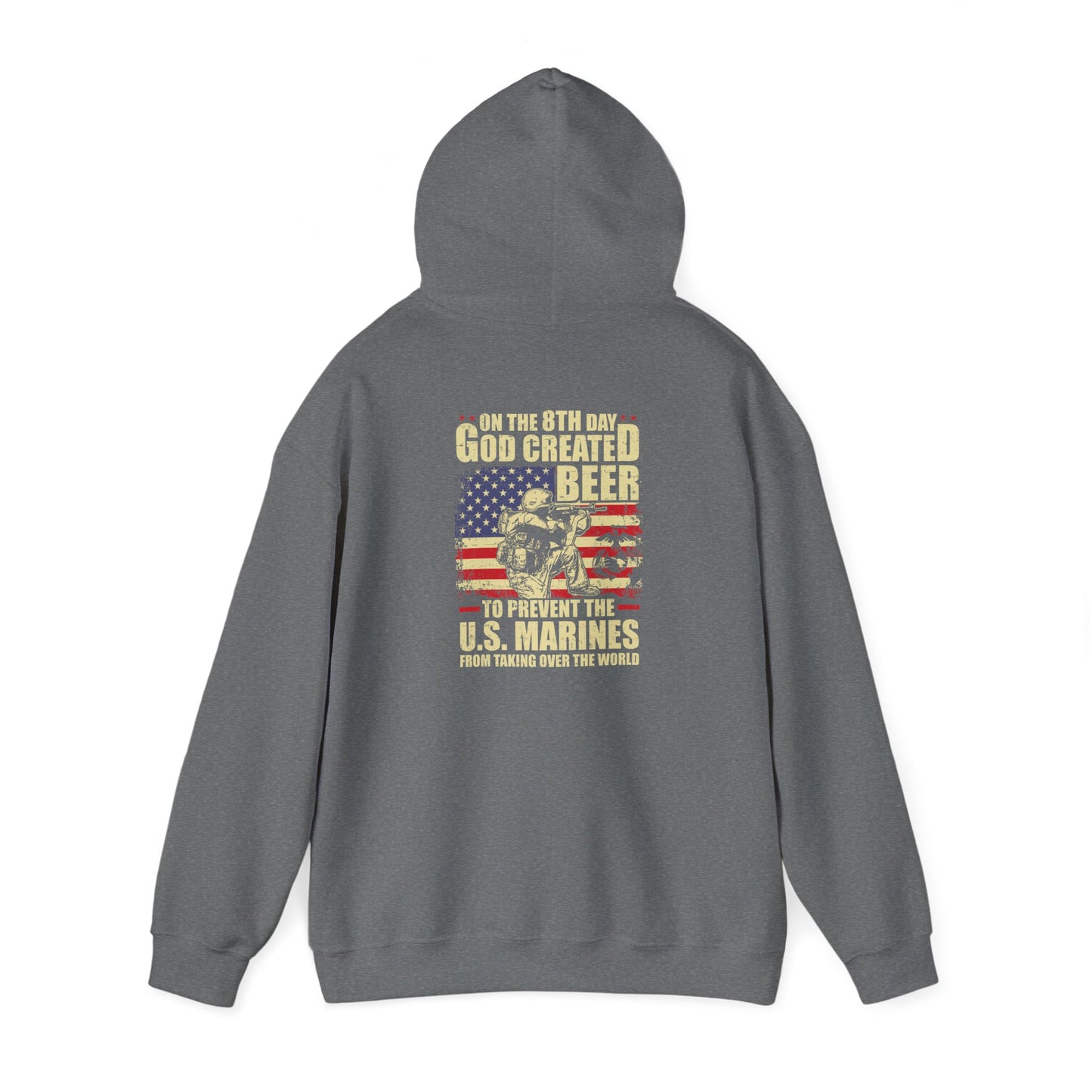 God Created Beer Hoodie, Marine Sweatshirt - Funny Drinking Gift, Unisex Pullover, Alcohol Lover, Birthday Present, Cool