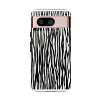 Tough Cases: Stylish Black and White Zebra Print Phone Case
