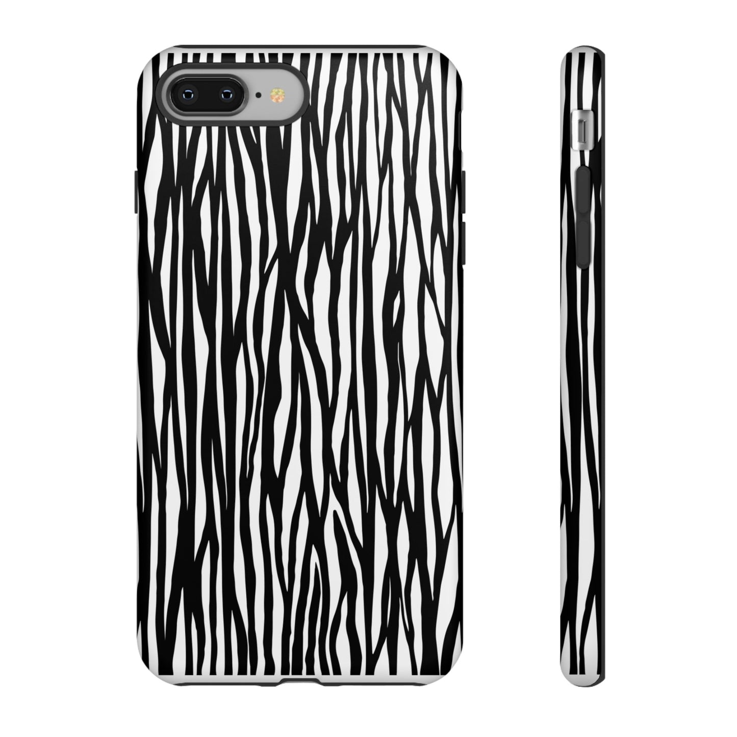 Tough Cases: Stylish Black and White Zebra Print Phone Case