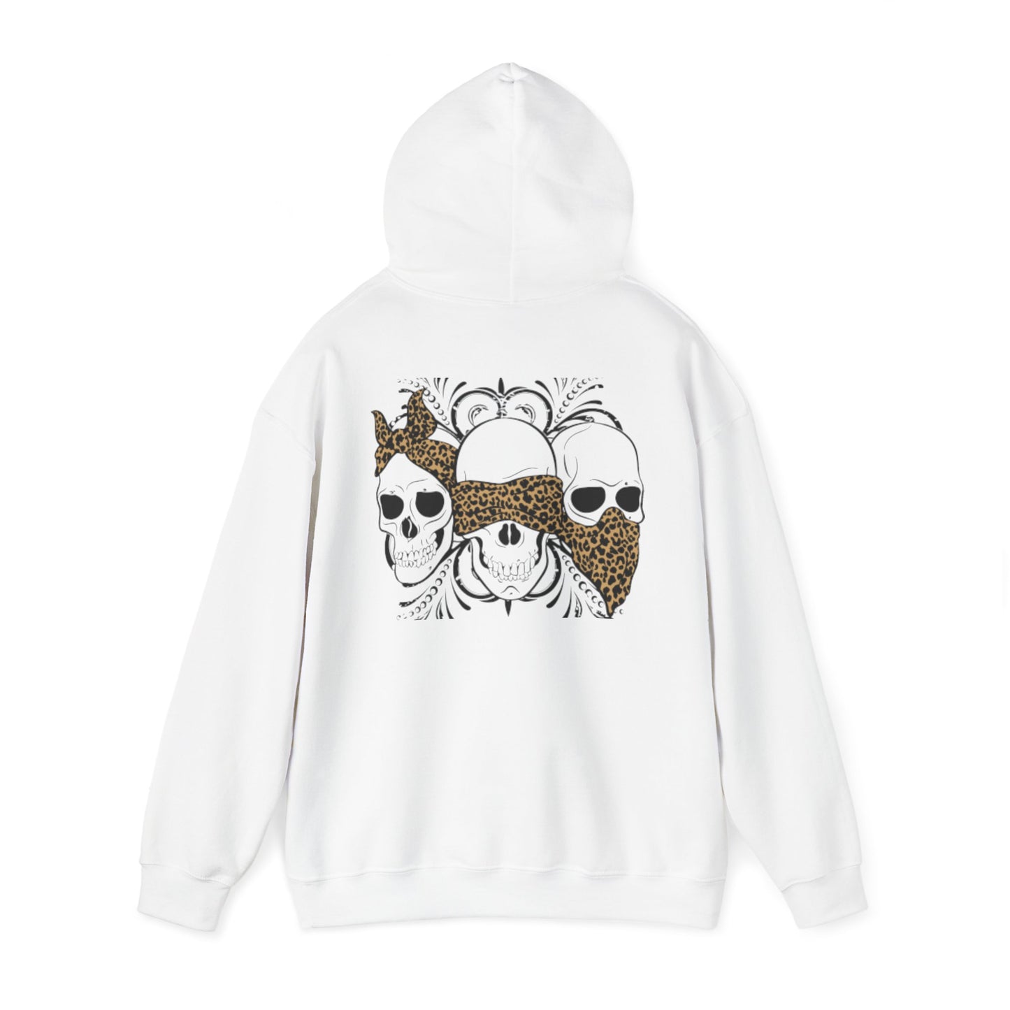 Skull Print Hoodie - Unisex Sweatshirt