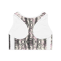 Stylish Snakeskin Sports Bra - Perfect for Workouts & Fashion