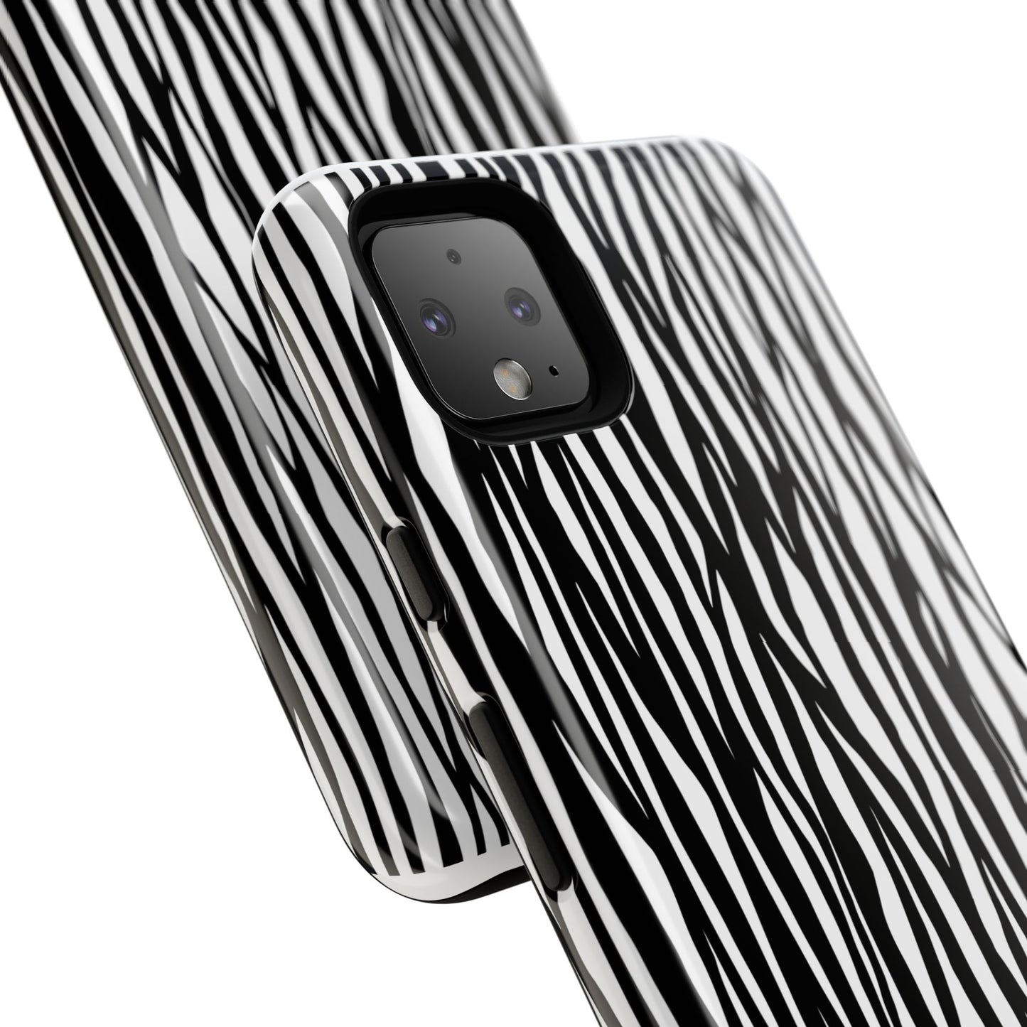Tough Cases: Stylish Black and White Zebra Print Phone Case