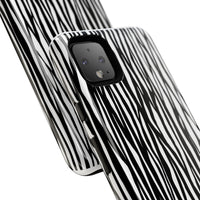 Tough Cases: Stylish Black and White Zebra Print Phone Case
