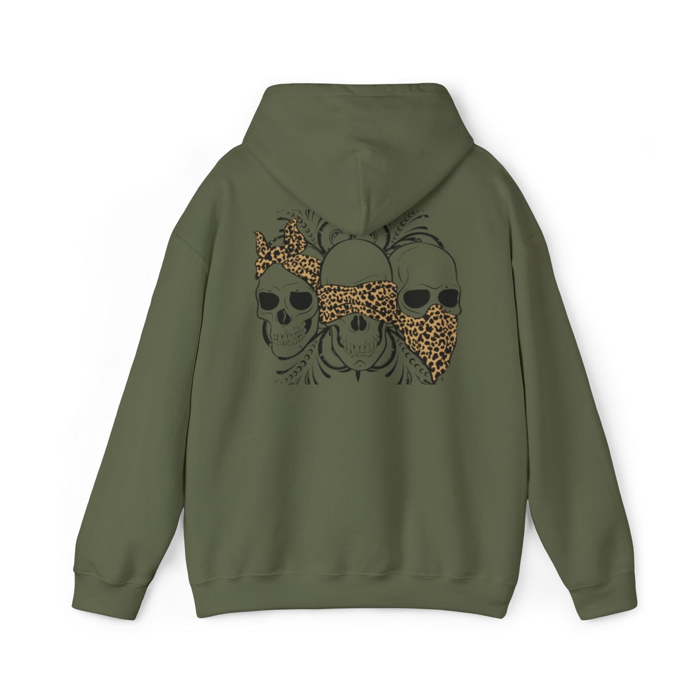 Skull Print Hoodie - Unisex Sweatshirt