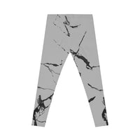 Marble Print Women's Casual Leggings, Stylish Athleisure Pants, Yoga, Workout, Travel, Everyday Wear