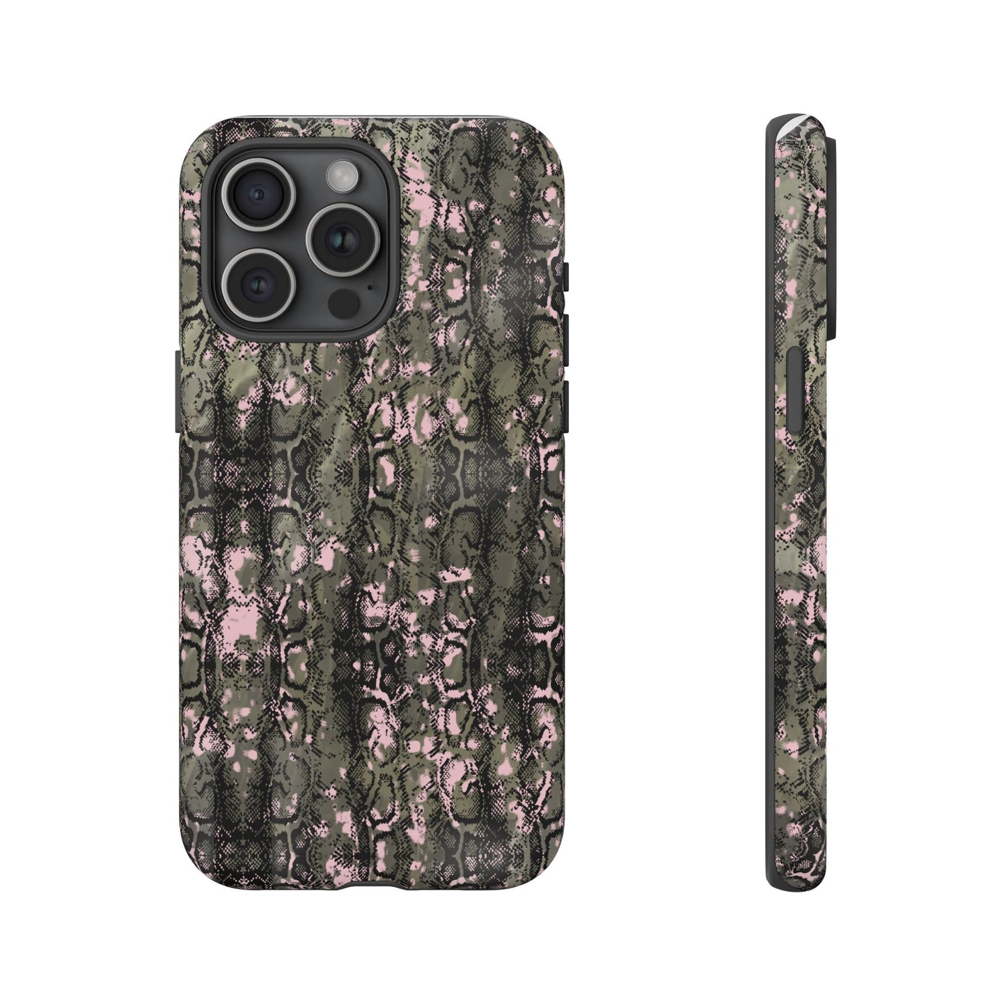 Camo Snake Pattern Phone Case – Rugged Protection Meets Bold Style  Turn heads while protecting your phone with this fierce camo snake pattern case—where urban edge meets outdoor grit.