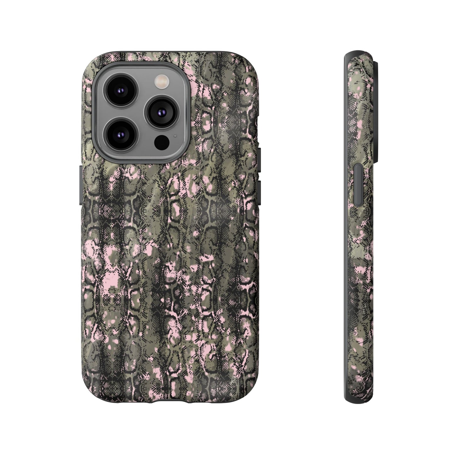 Camo Snake Pattern Phone Case – Rugged Protection Meets Bold Style  Turn heads while protecting your phone with this fierce camo snake pattern case—where urban edge meets outdoor grit.