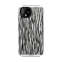 Tough Cases: Stylish Black and White Zebra Print Phone Case