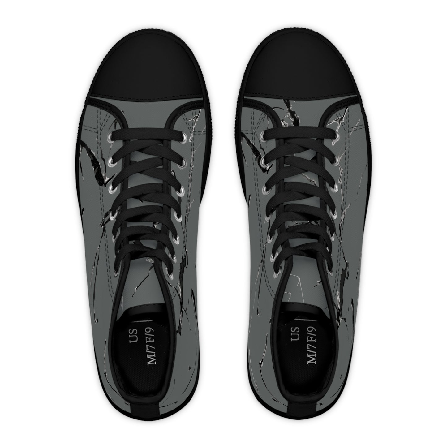 Stylish Women's High Top Sneakers with Marble Design