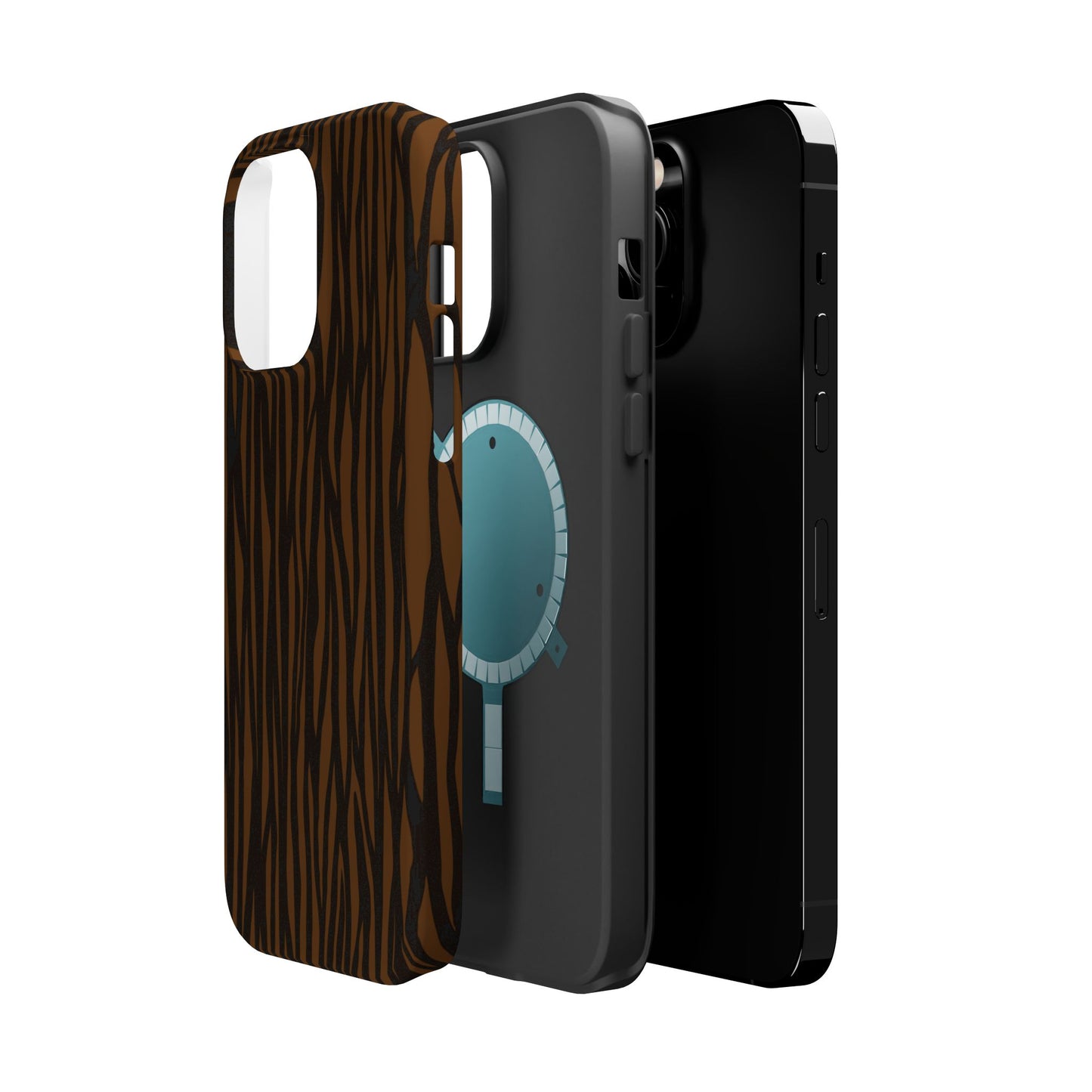 Stylish Magnetic Tough Phone Case - Bold Striped Design