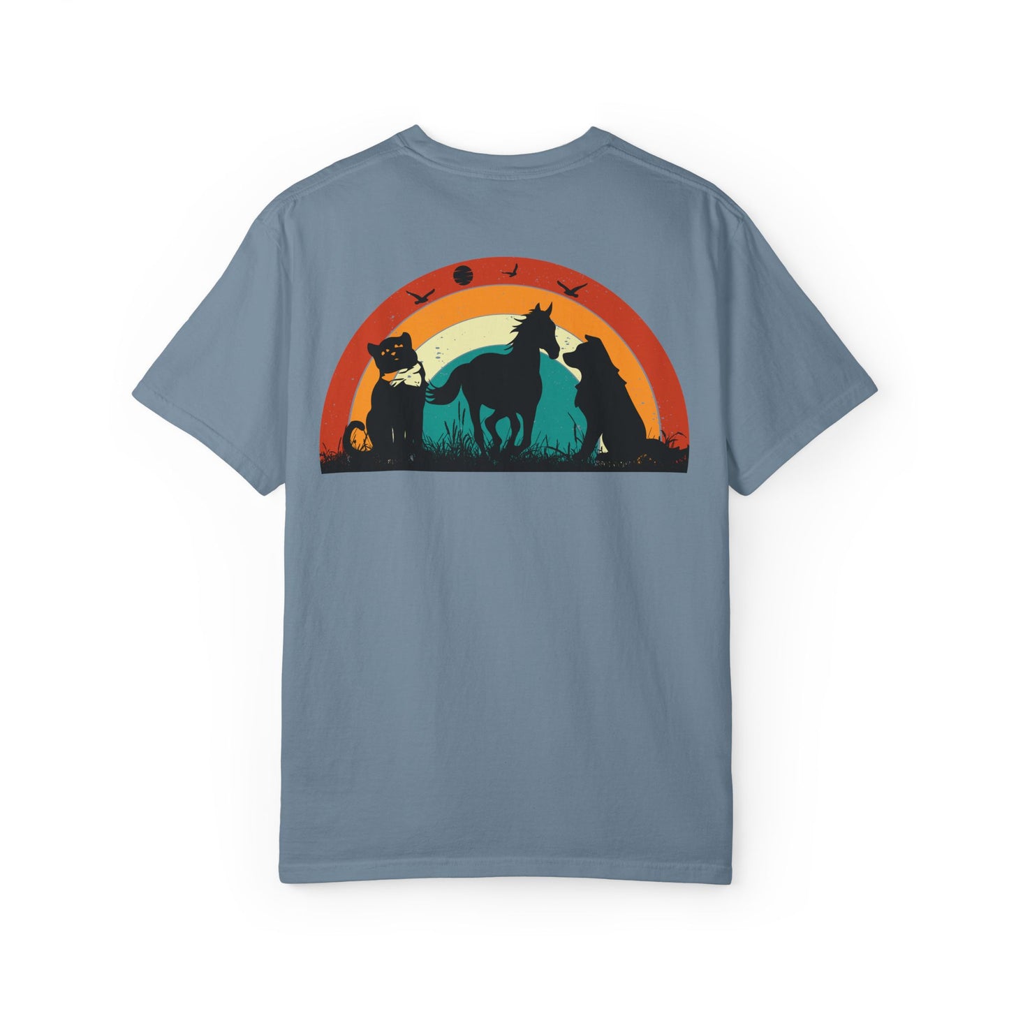 Rainbow Animal Scene Unisex T-Shirt - Nature Lover's Gift