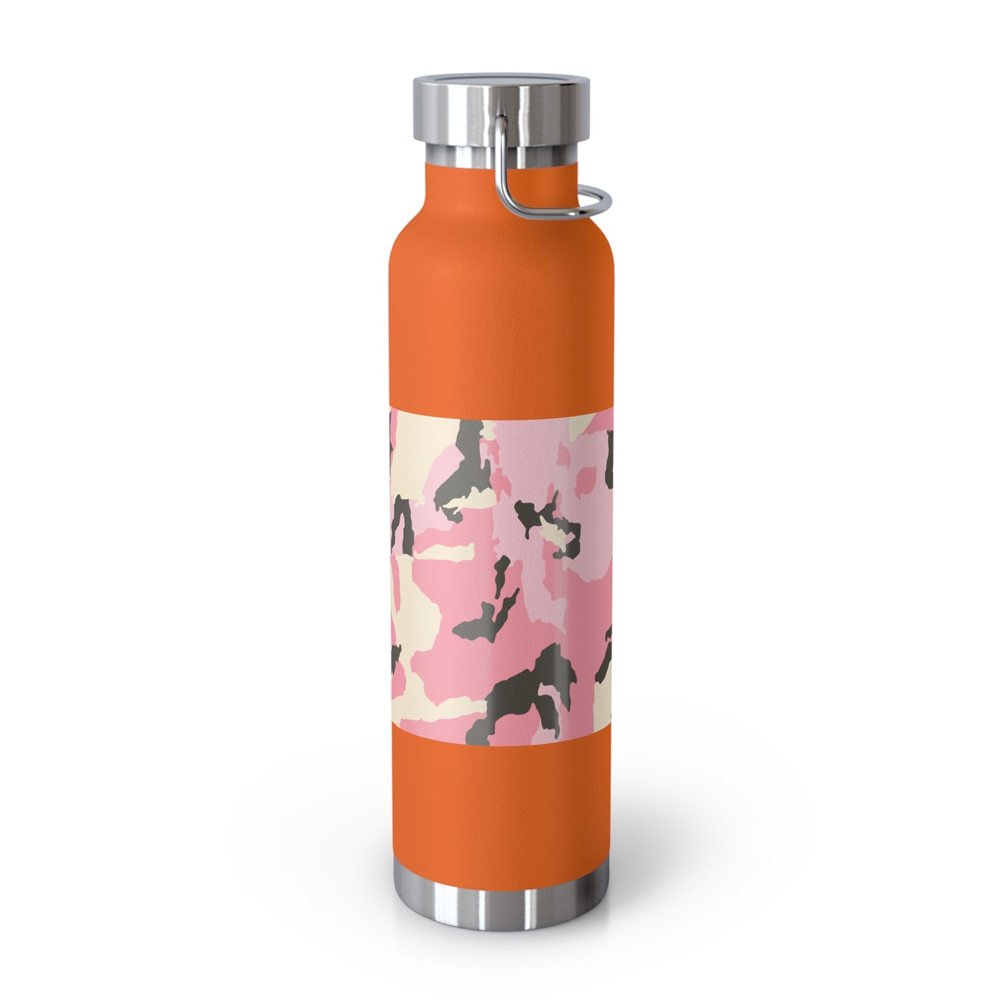Stylish Pink Camouflage Insulated Water Bottle - 22oz