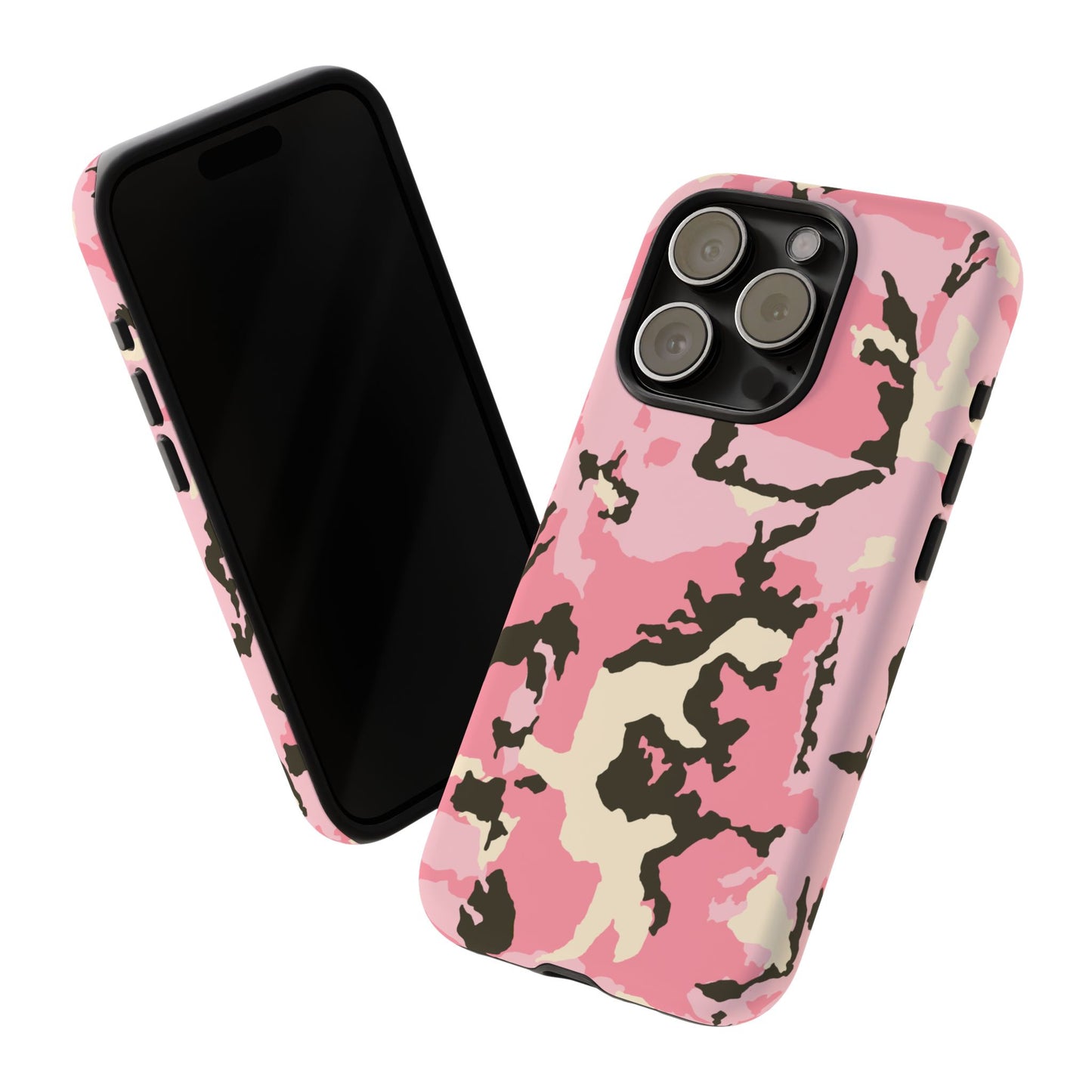 Stylish Tough Phone Case – Pink Camo Design for Bold Protection  Make a statement while keeping your phone safe with this eye-catching pink camouflage case that blends fashion with durability.