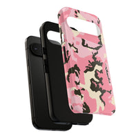 Stylish Tough Phone Case – Pink Camo Design for Bold Protection  Make a statement while keeping your phone safe with this eye-catching pink camouflage case that blends fashion with durability.
