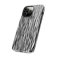 Tough Cases: Stylish Black and White Zebra Print Phone Case
