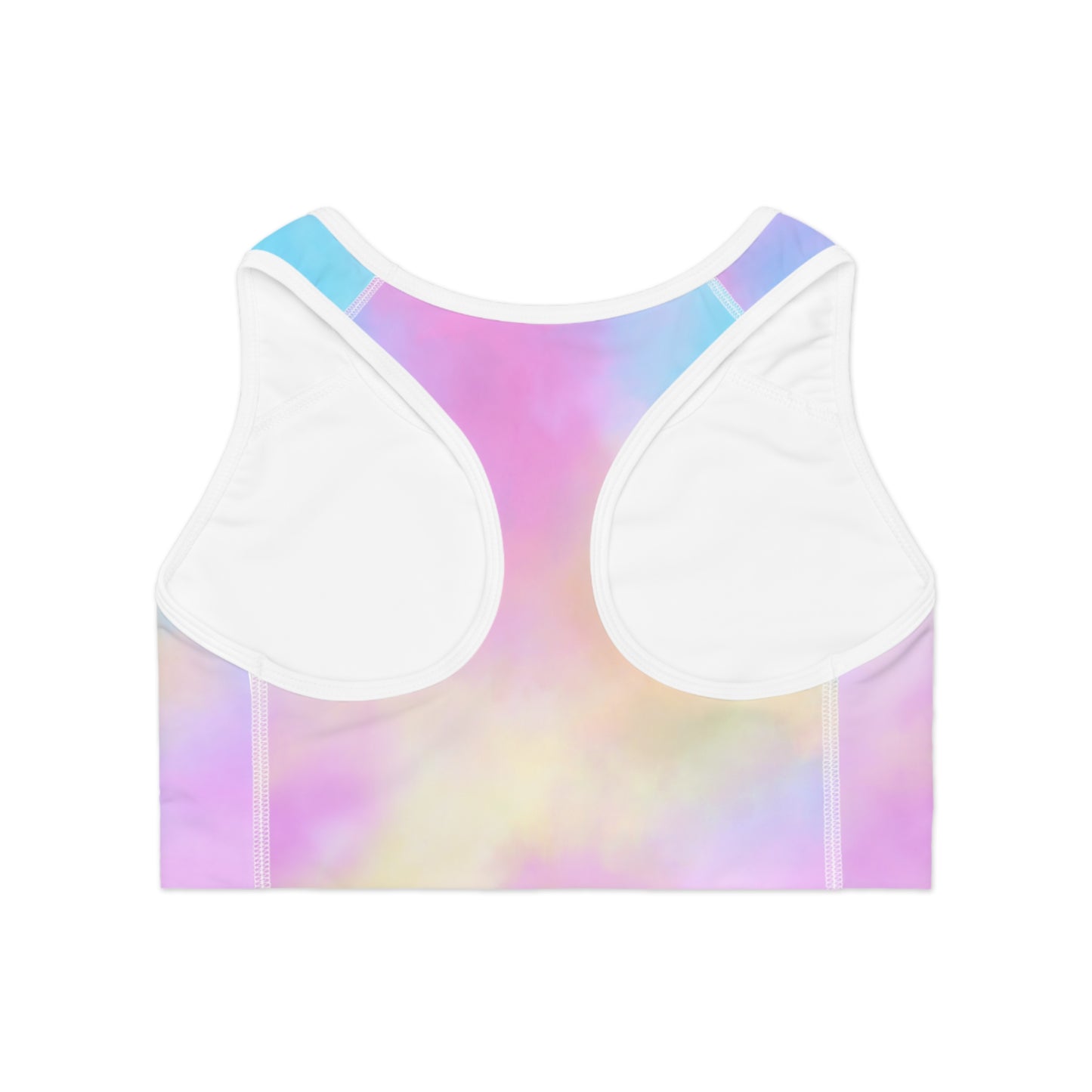 Pastel Tie-Dye Sports Bra for Yoga & Fitness