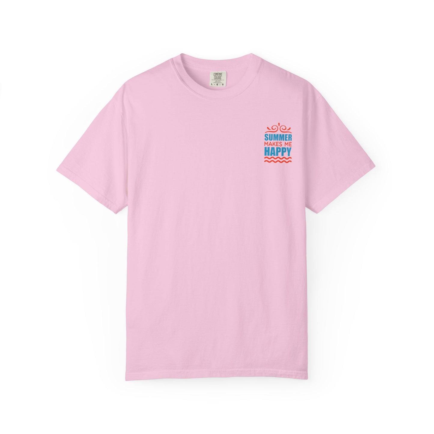 Summer Makes Me Happy T-Shirt, Unisex Summer Tee, Beach Vibes Shirt, Gift for Sun Lovers, Vacation Wear, Relaxed Fit Top