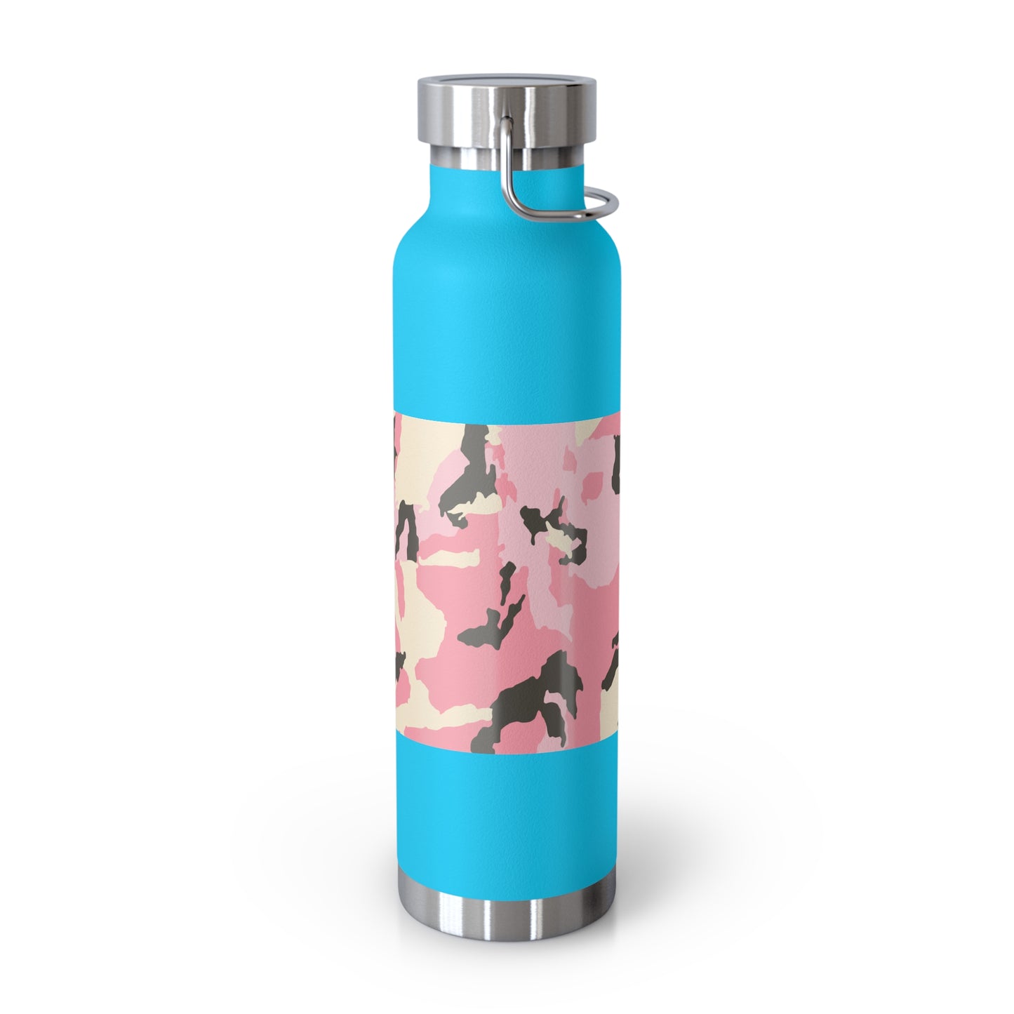Stylish Pink Camouflage Insulated Water Bottle - 22oz