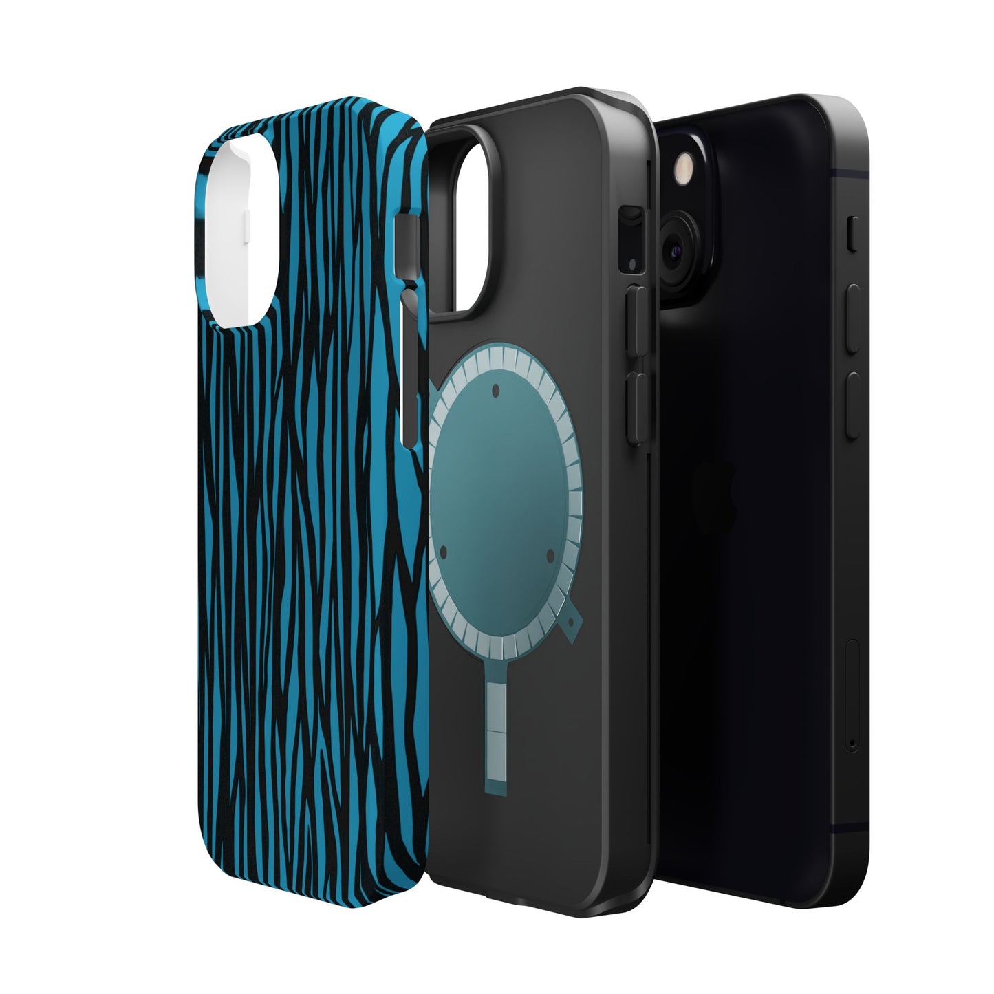 Zebra Print Magnetic Tough Case for iPhone - Durable & Stylish Phone Protection