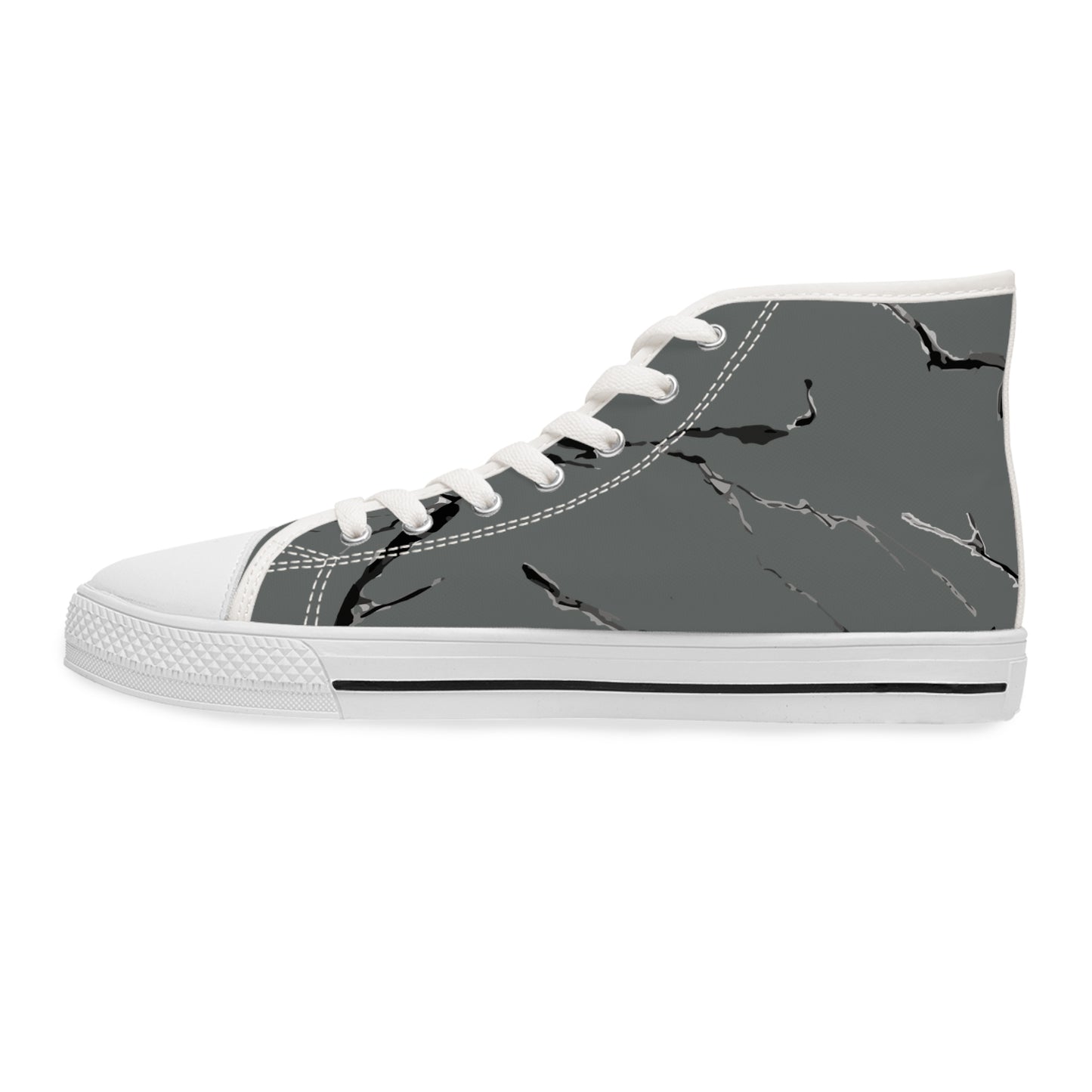 Stylish Women's High Top Sneakers - Marble Design for Everyday Wear