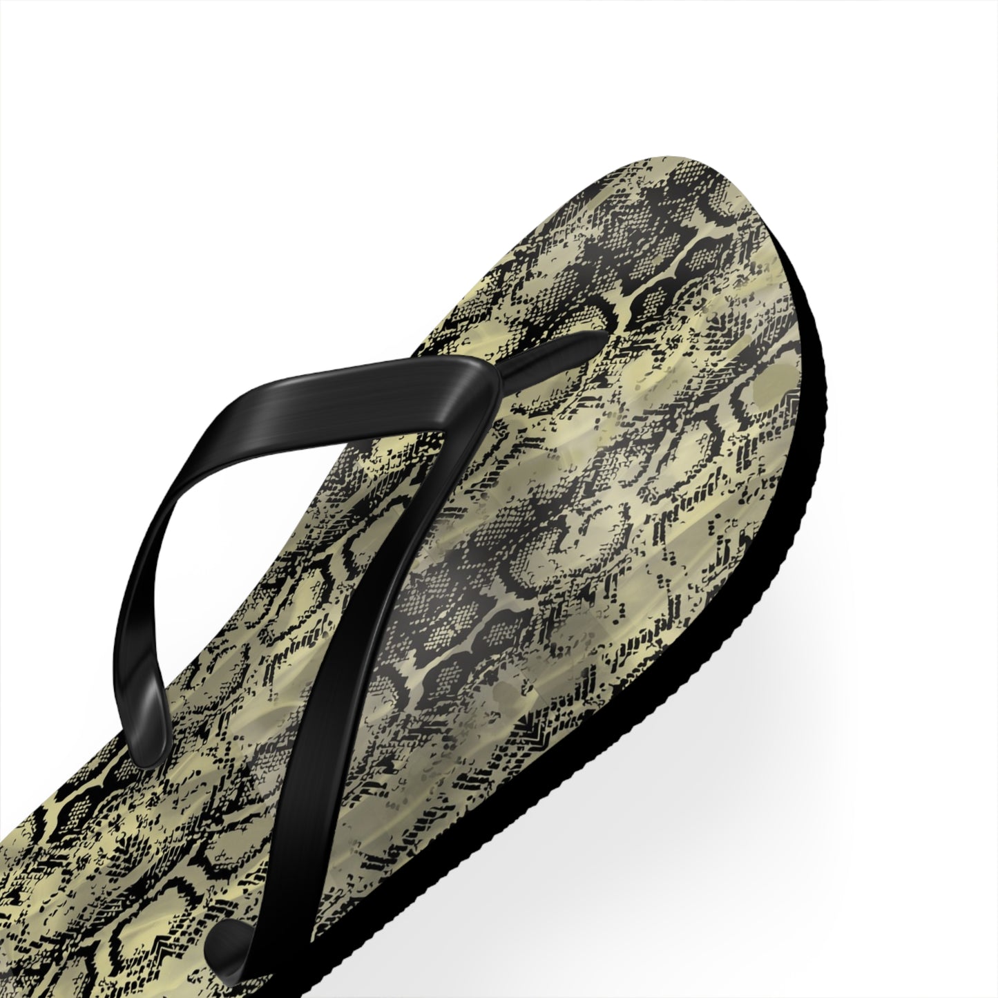 Snakeskin Flip Flops - Trendy Summer Footwear for Beach Days