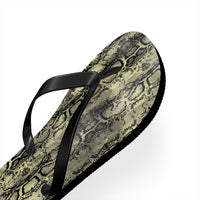 Snakeskin Flip Flops - Trendy Summer Footwear for Beach Days