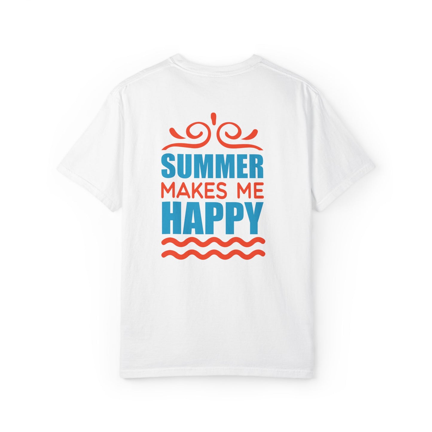 Summer Makes Me Happy T-Shirt, Unisex Summer Tee, Beach Vibes Shirt, Gift for Sun Lovers, Vacation Wear, Relaxed Fit Top